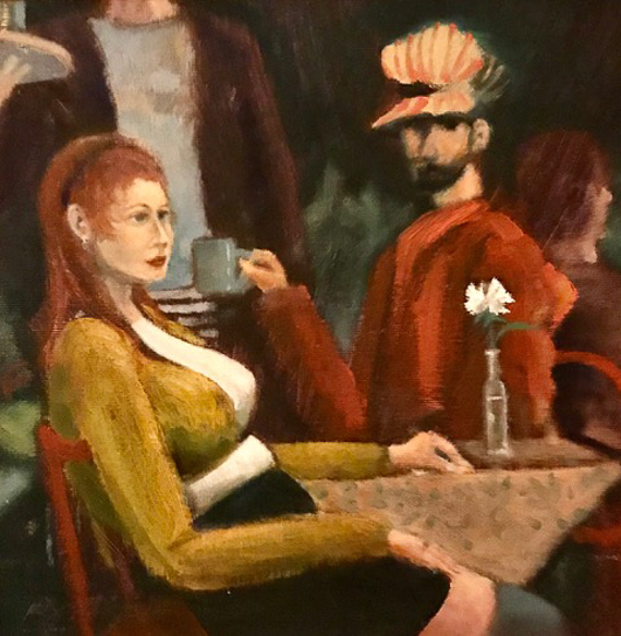 Bohemian Cafe. Oil
